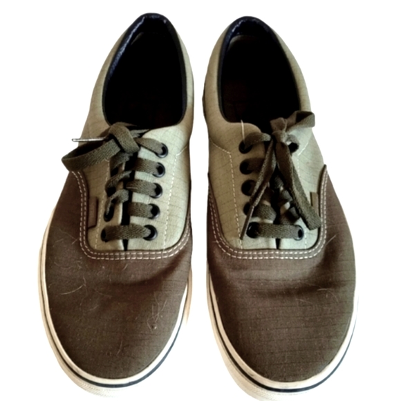 Vans olive green sneakers shoes unisex men 8.5 women 10 - Picture 1 of 14